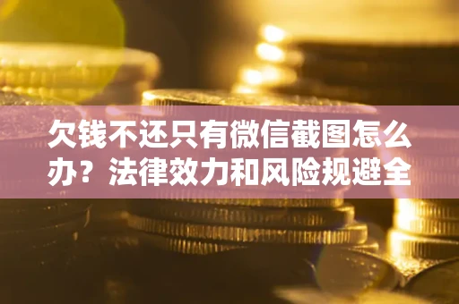 武汉欠钱不还只有微信截图怎么办？法律效力和风险规避全解析
