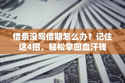 武汉借条没写借期怎么办？记住这4招，轻松拿回血汗钱