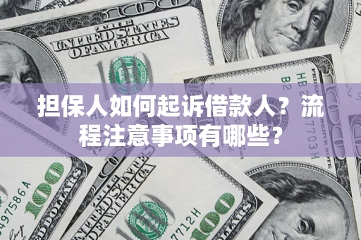 武汉担保人如何起诉借款人？流程注意事项有哪些？